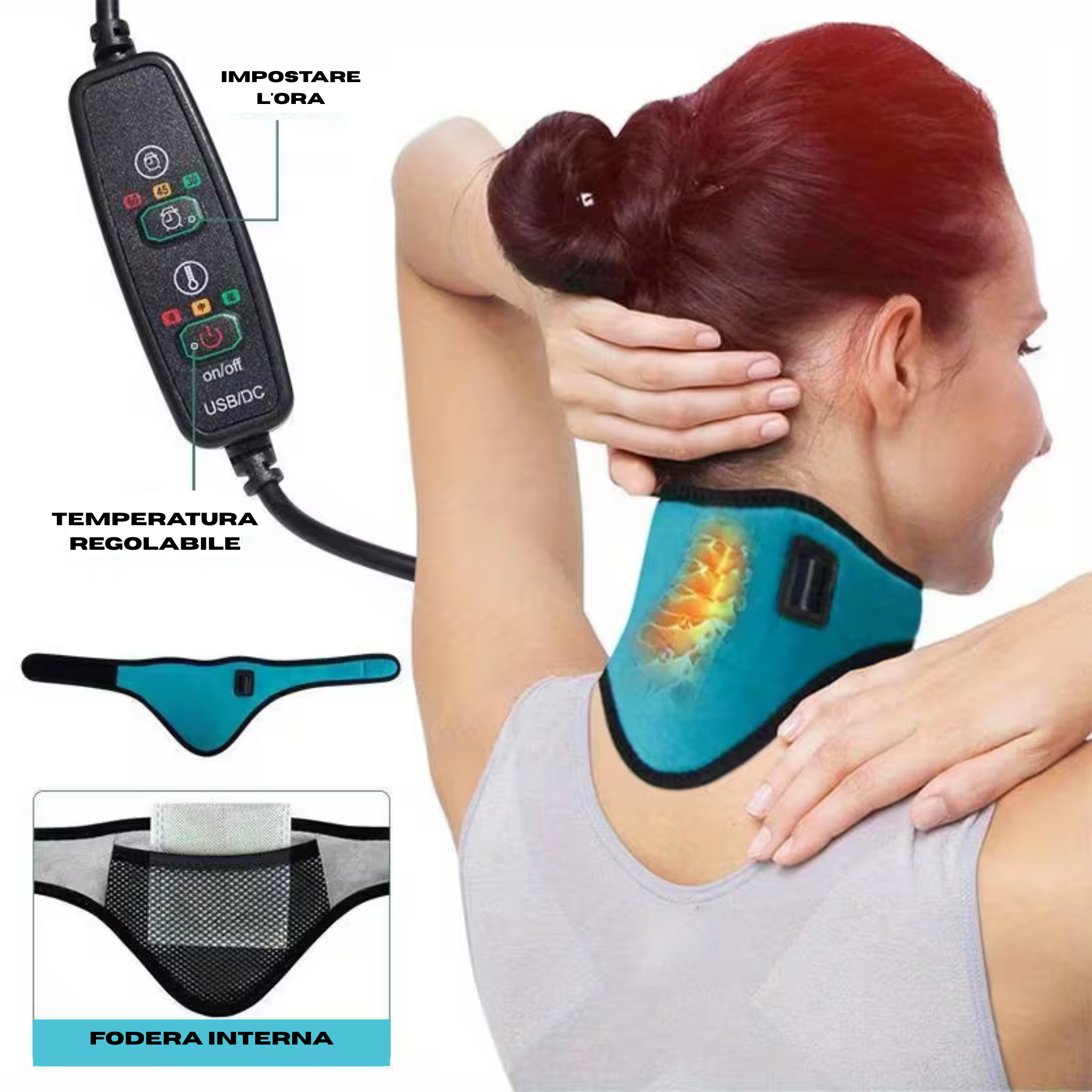Fascia Cervicale Riscaldante Elettrica per Sollievo Immediato e Relax Profondo